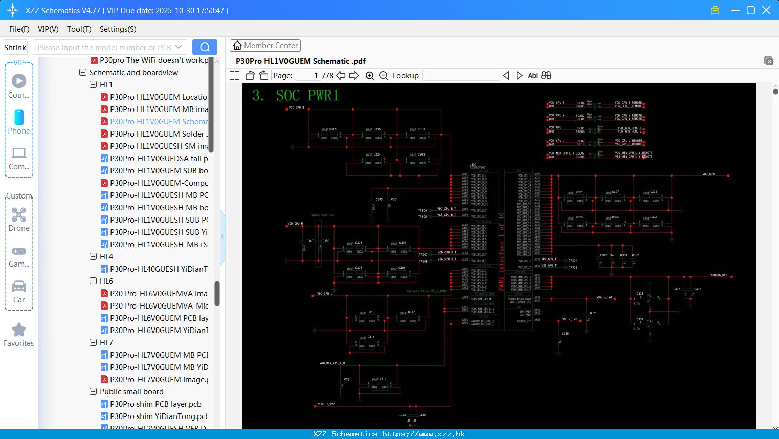 Huawei P30Pro HL1V0GUEM Schematic